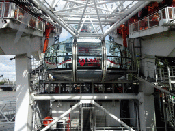 Bottom part of the London Eye, viewed from capsule 17 of the London Eye