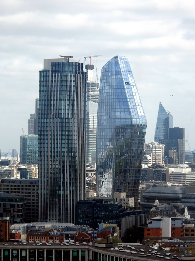 The South Bank Tower, the One Blackfriars Road building and the Scalpel building, viewed from capsule 17 of the London Eye