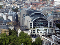 The Charing Cross Railway Station, viewed from capsule 17 of the London Eye