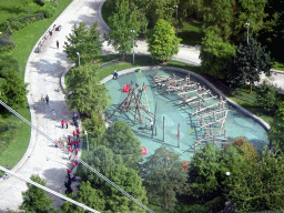 Playground at the Jubilee Gardens, viewed from capsule 17 of the London Eye