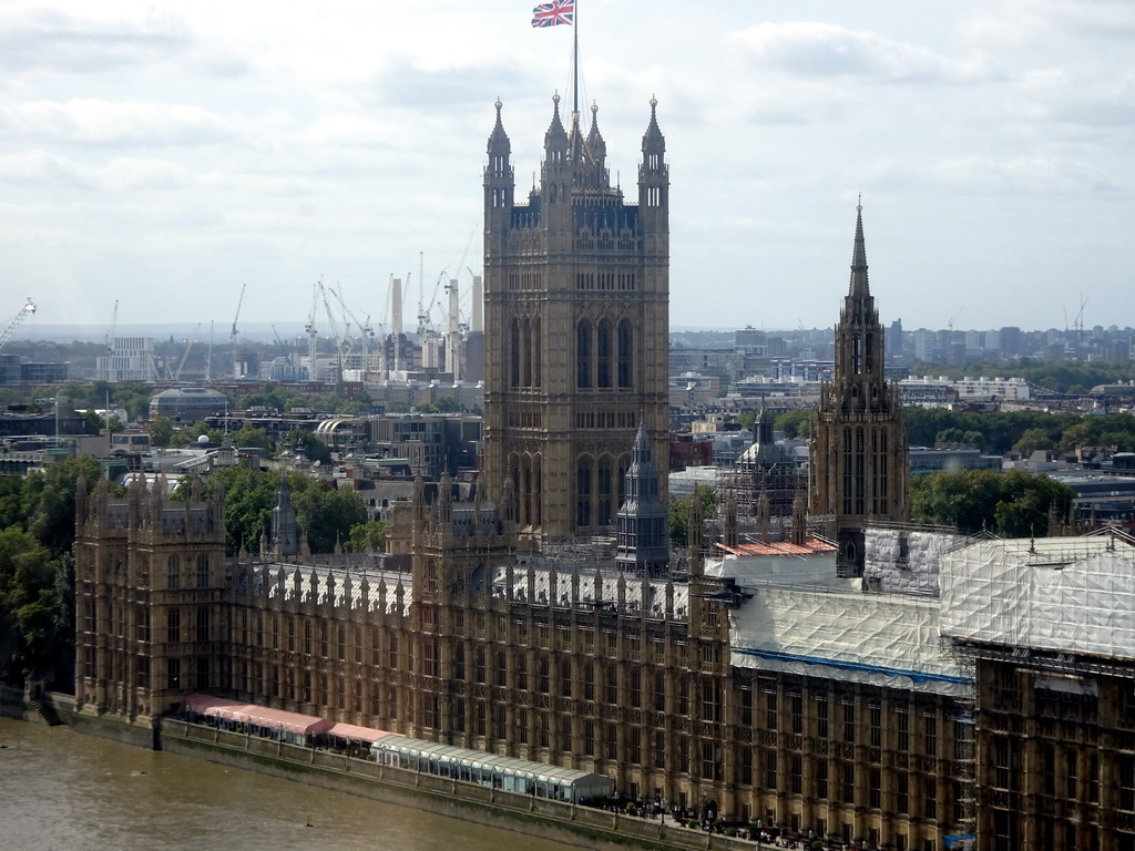 The Palace of Westminster, viewed from capsule 17 of the London Eye