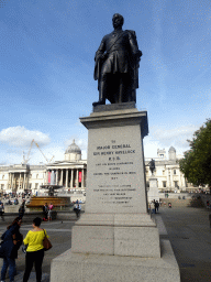 Statue of Sir Henry Havelock and the front of the National Gallery at Trafalgar Square