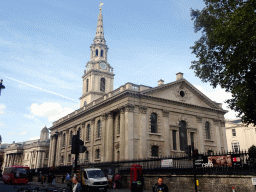Southeast side of the St. Martin-in-the-Fields church at Duncannon Street