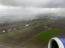 Area around Schiphol Airport, viewed from the airplane from Amsterdam