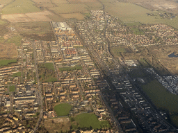 The town of South Ockendon, viewed from the airplane from Amsterdam