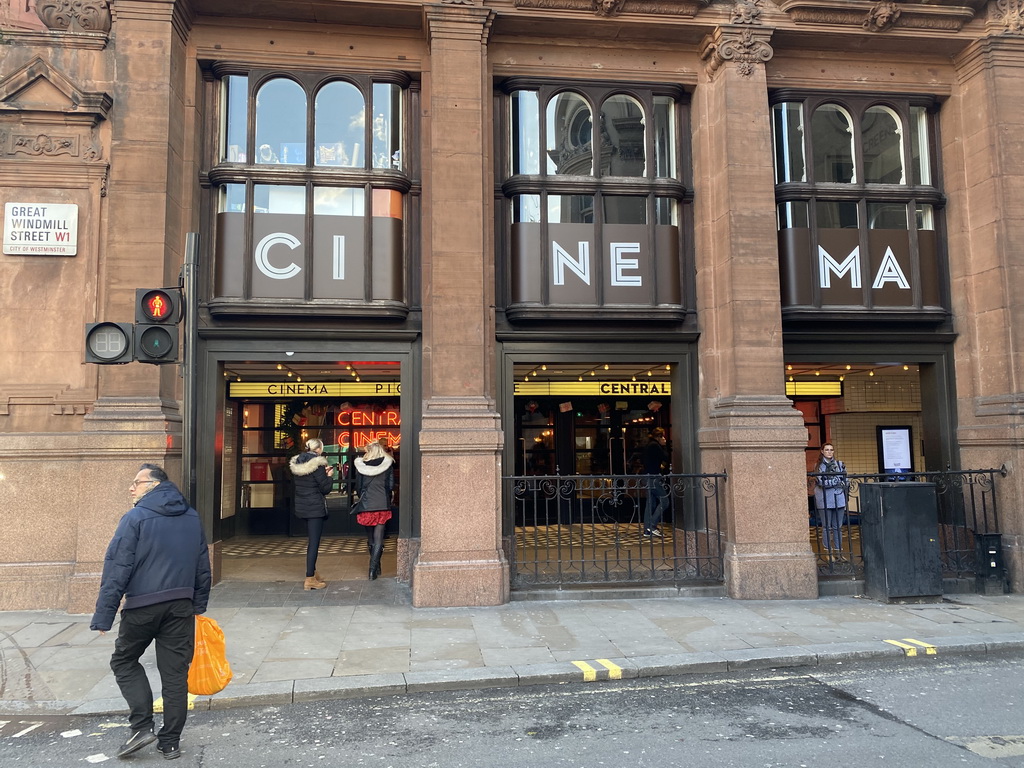 Front of the PictureHouse Central cinema at the Great Windmill Street