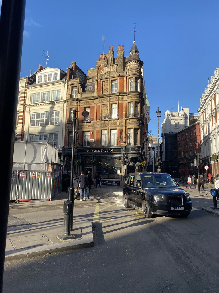 The Great Windmill Street with the front of the St. James Tavern