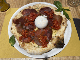 Pizza at the Fratelli La Bufala restaurant