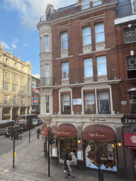 Front of the Caffe Concerto café at Shaftesbury Avenue, viewed from the First Floor of the Fratelli La Bufala restaurant