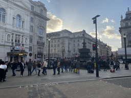 The Shaftesbury Memorial Fountain at the Piccadilly Circus square