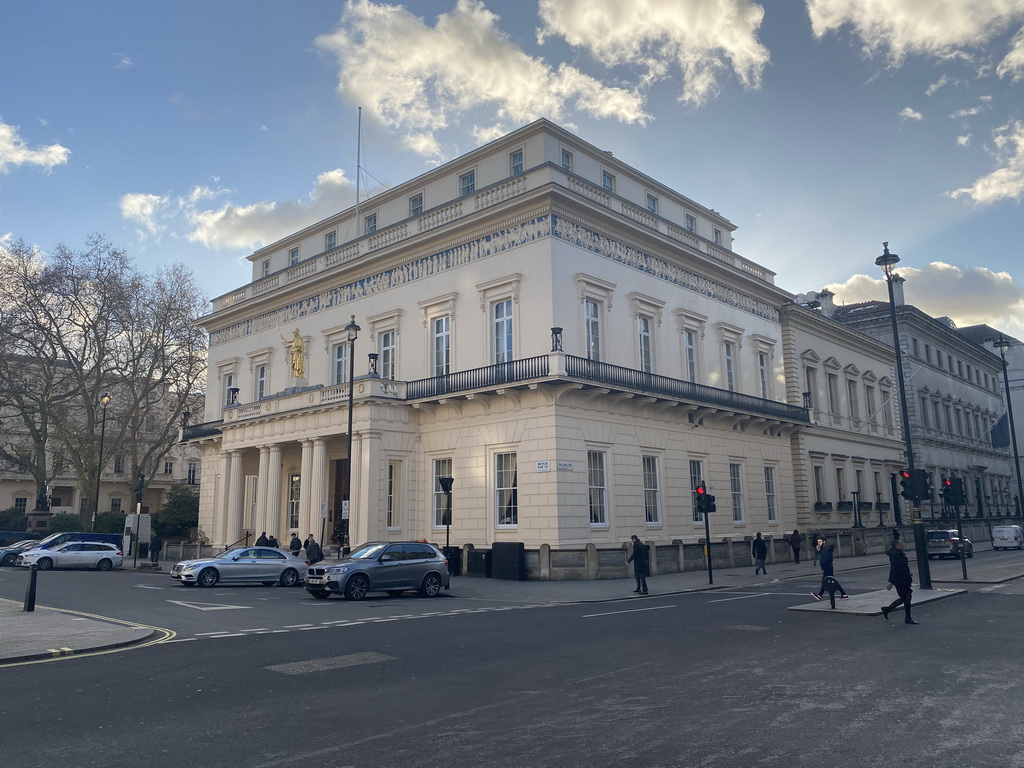 Northeast side of the Travellers Club at Waterloo Place