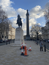 The Edward VII Memorial Statue and the Duke of York Column at Waterloo Place