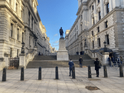 The Clive Steps and the Robert Clive Memorial at the west side of King Charles Street, viewed from the Horse Guards Road