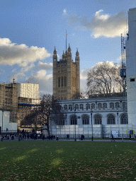 Parliament Square with the Victoria Tower of the Palace of Westminster
