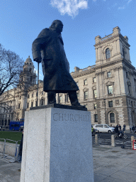 Statue of Winston Churchill at the Parliament Square Garden