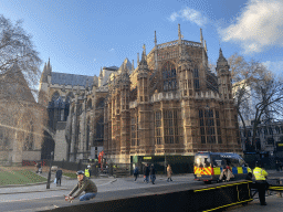 The Old Palace Yard with the southeast side of Westminster Abbey