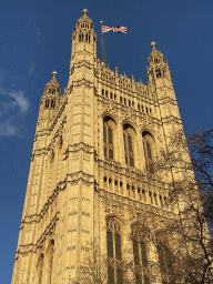 The Victoria Tower of the Palace of Westminster, viewed from Abingdon Street