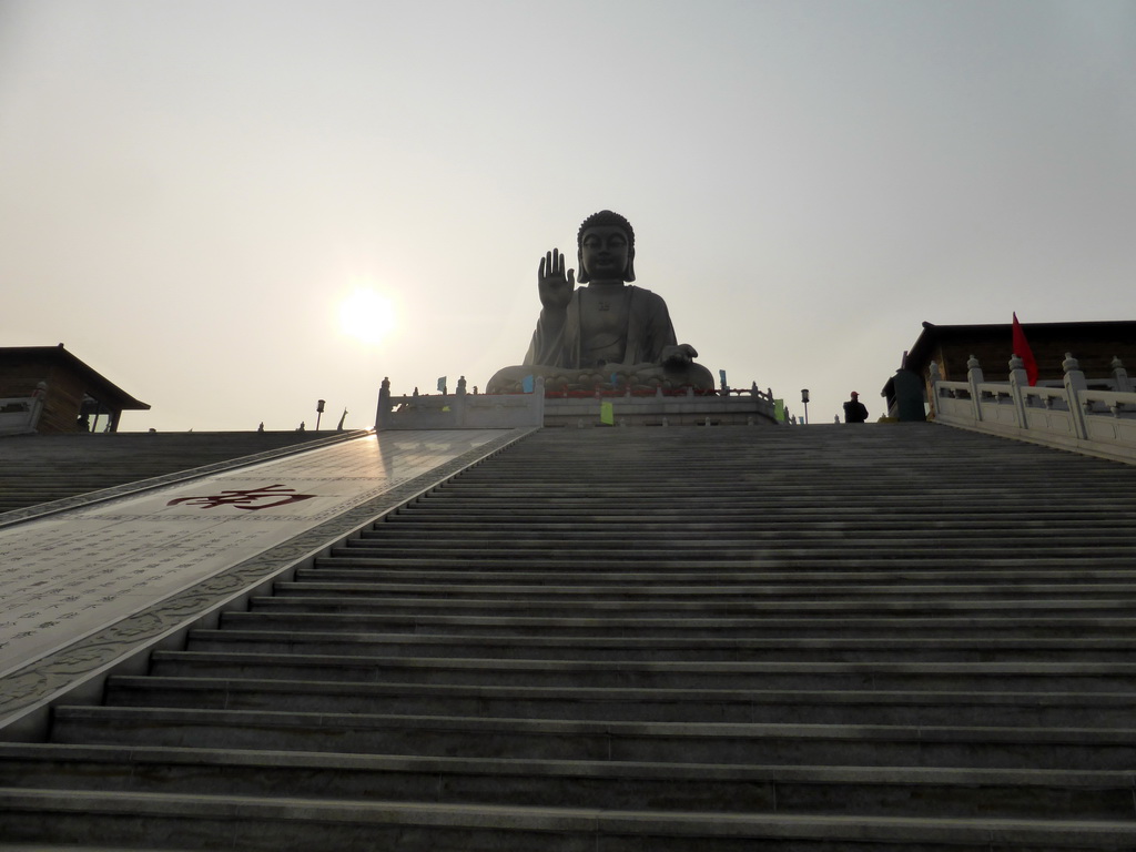 Staircase to the Nanshan Great Buddha, viewed from the fifth platform