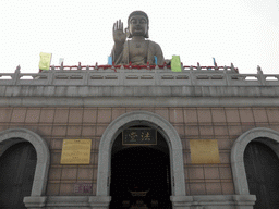 Entrance to the Ten Thousand Buddha Hall, and the front of the Nanshan Great Buddha