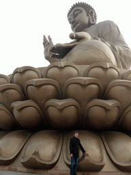 Tim at the front left side of the Nanshan Great Buddha