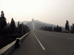 Road leading to the Nanshan Great Buddha with its staircase