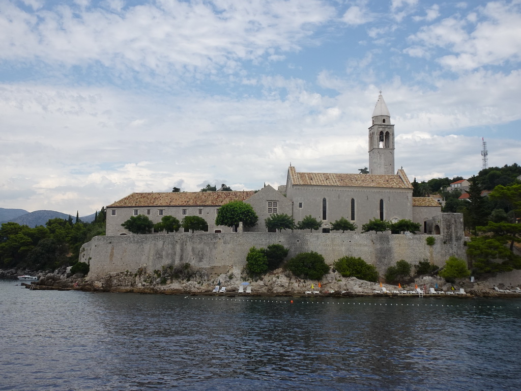 The Church of Sveta Marija od pilice, viewed from the Elaphiti Islands tour boat