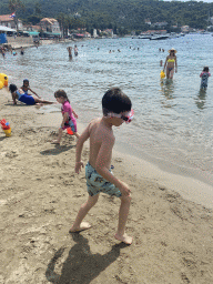 Max with goggles at the Plaa Dubrava Pracat beach