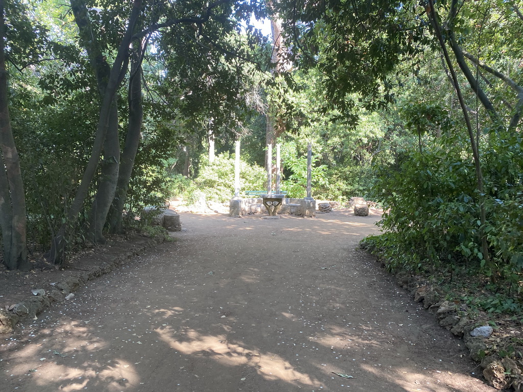 Road, pillars and altar at the Ðordic-Mayneri Park