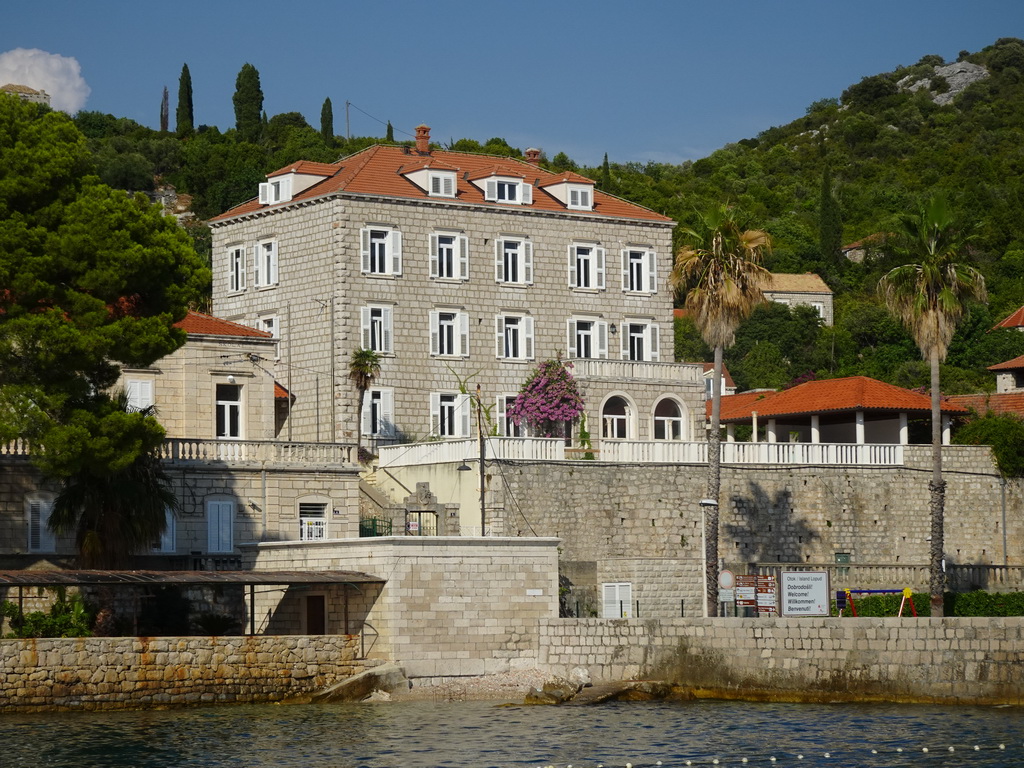 The Post Office at the Getina street, viewed from the Elaphiti Islands tour boat