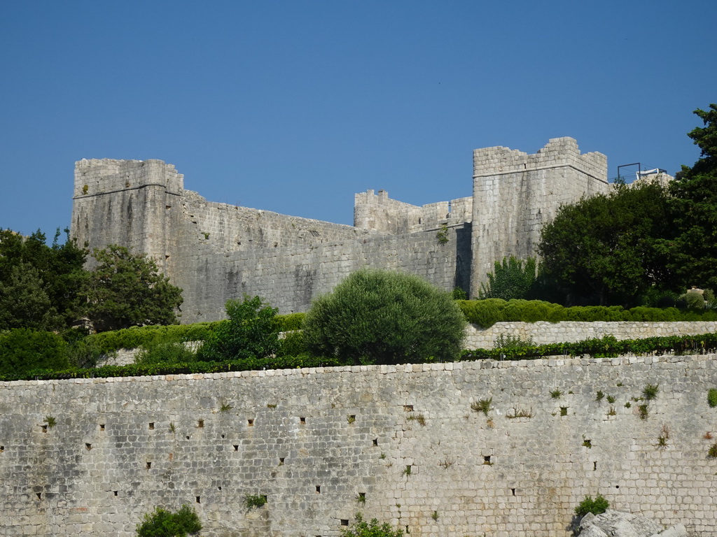 Fortress next to the Church of Sveta Marija od pilice, viewed from the Elaphiti Islands tour boat