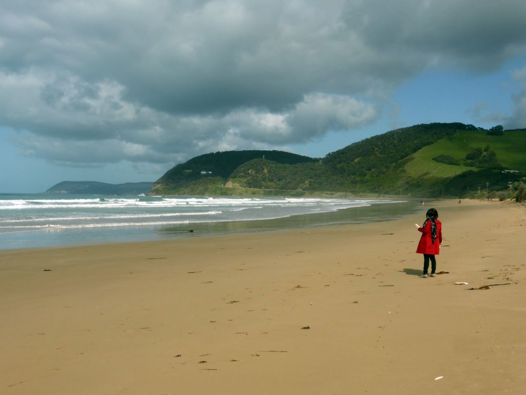 Miaomiao at the west side of the beach at Eastern View