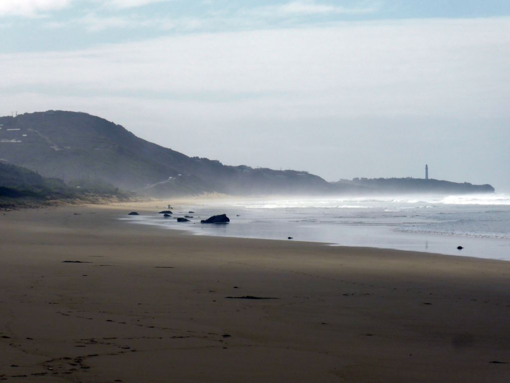 East side of the beach at Eastern View and the Split Point Lighthouse at Aireys Inlet