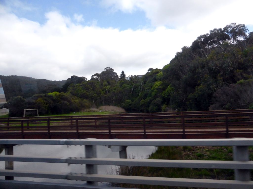 Bridge at the region southwest of the Cumberland River Holiday Park, viewed from our tour bus