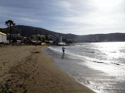 The eastern side of the Playa de Los Cristianos beach