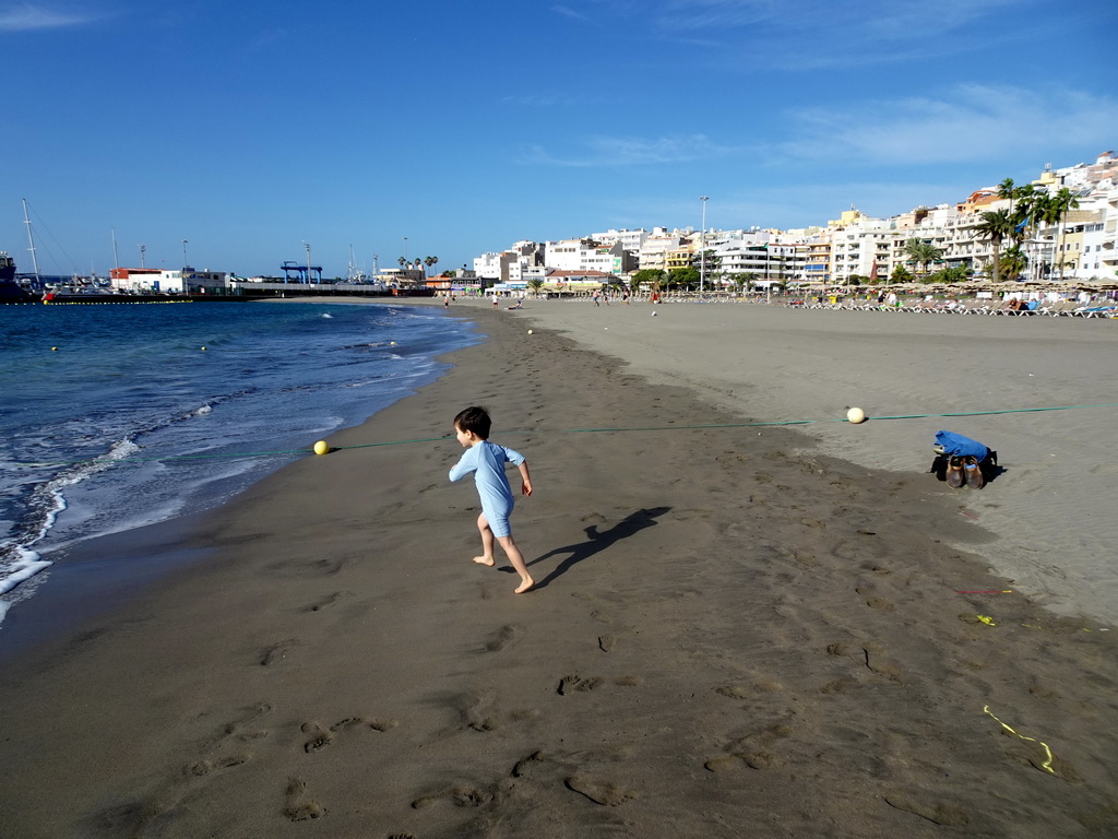 Max at the Playa de Los Cristianos beach