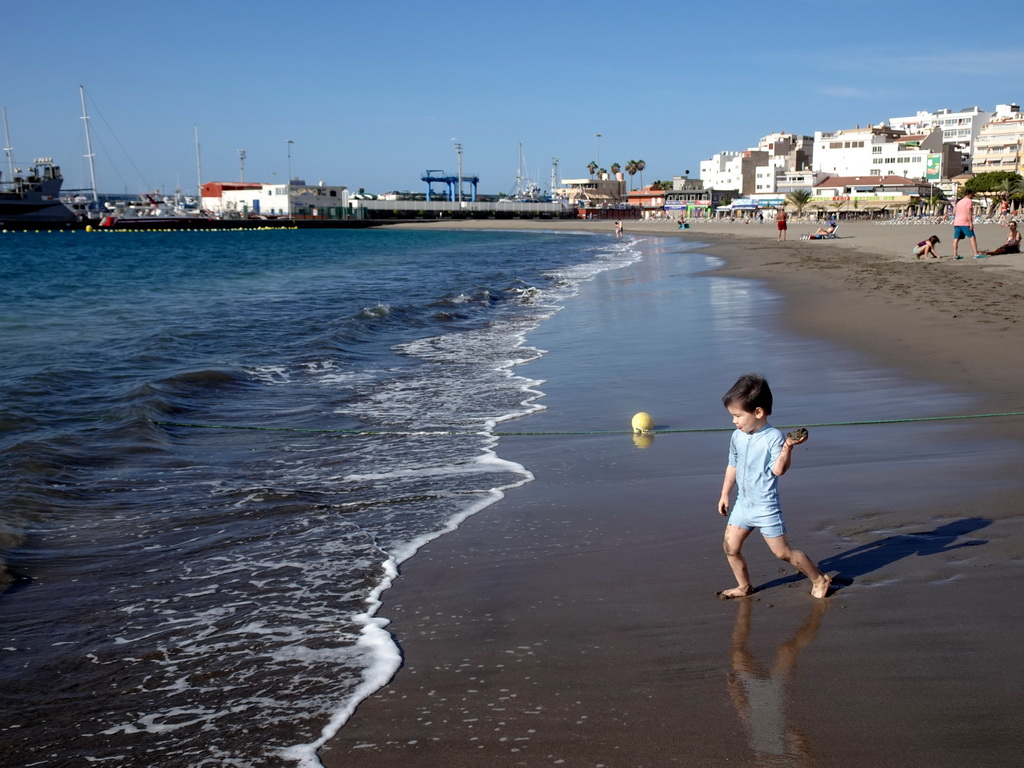 Max at the Playa de Los Cristianos beach