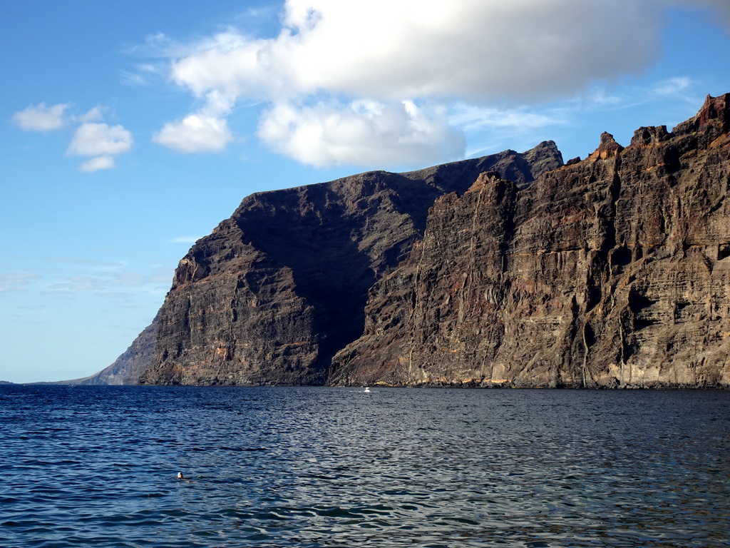 The Acantilados de Los Gigantes cliffs, viewed from the Playa de los Gigantes beach