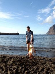 Tim and Max at the Playa de los Gigantes beach