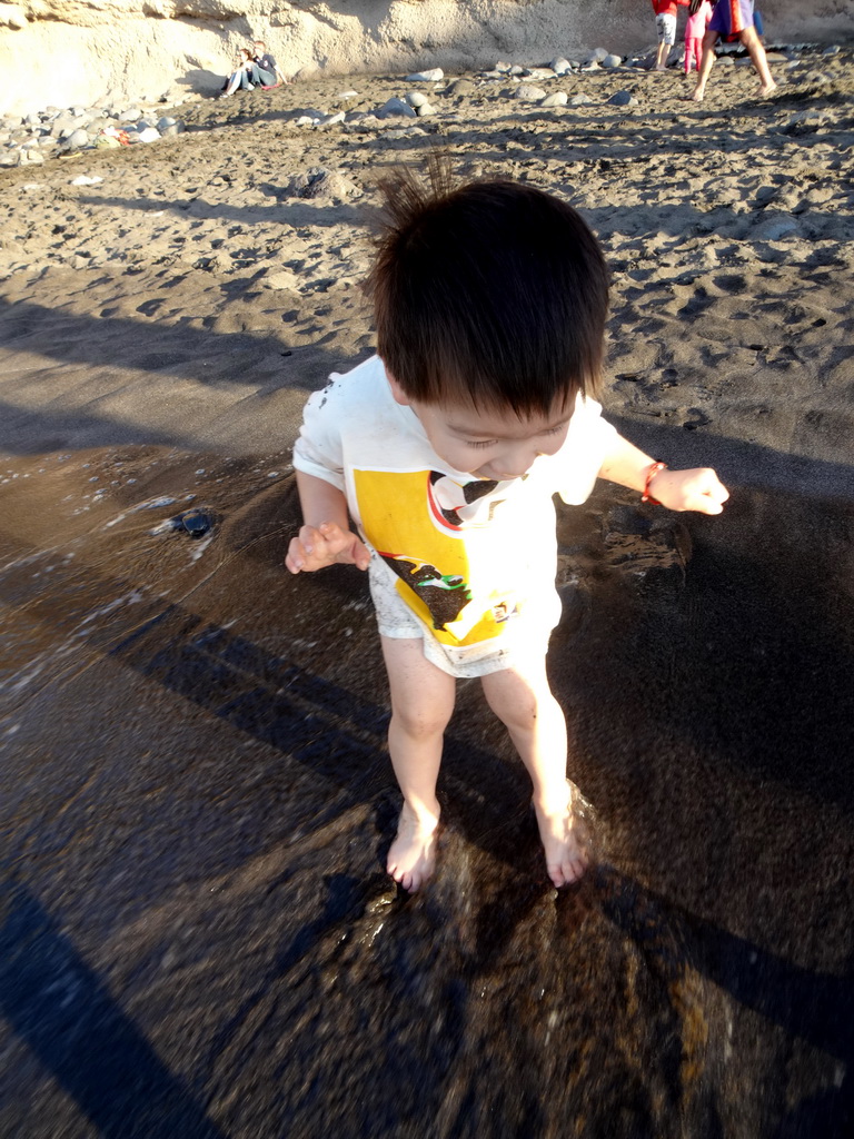 Max at the Playa de los Gigantes beach