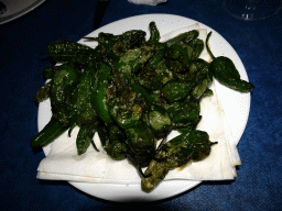 `Pimientos de Padrón` at the Bar Restaurante Plaza at the town of Puerto de Santiago