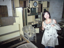 Miaomiao in the room where her father was born, in the old house of Miaomiao`s grandparents