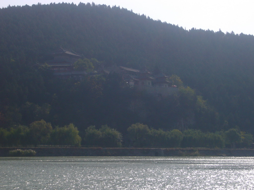 Xiangshan Temple and the Yi River, viewed from the west side of the Longmen Grottoes