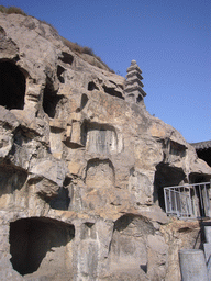 Niches and small pagoda at the Qianxi Temple at the Longmen Grottoes