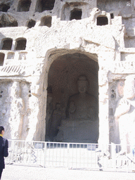 Buddha statue and niches at the Longmen Grottoes