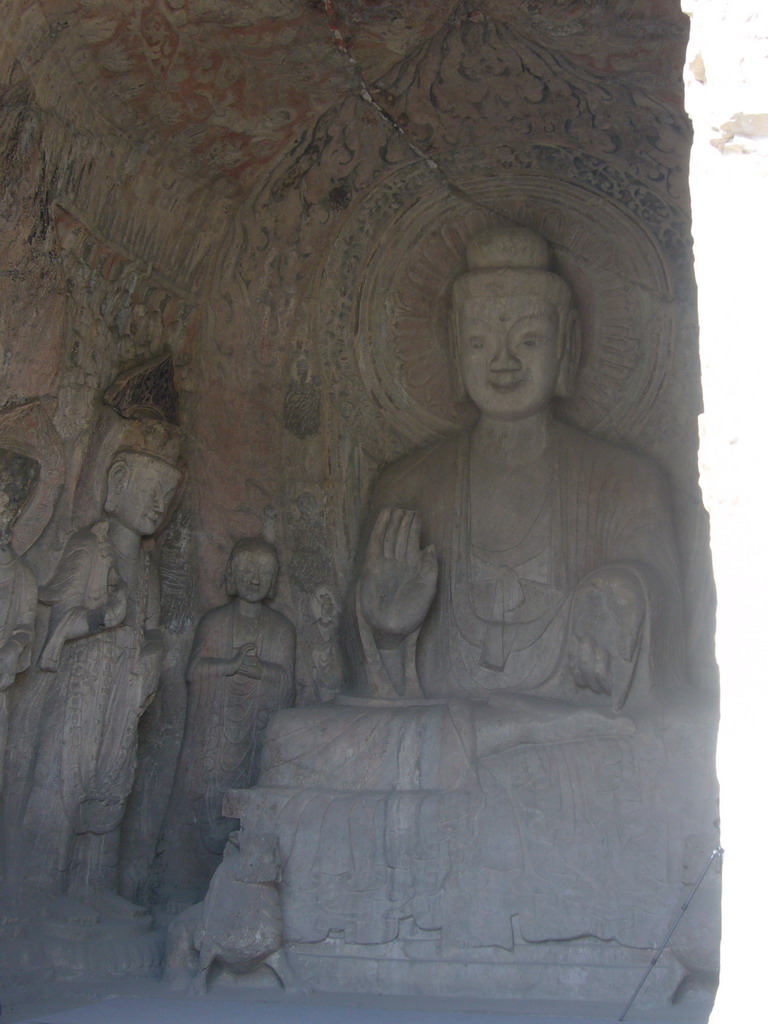 Buddha statue in Binyang Middle Cave at the Longmen Grottoes