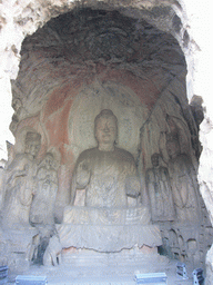 Buddha statue in Binyang South Cave at the Longmen Grottoes