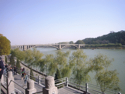 Bridge over the Yi River, viewed from the west side of the Longmen Grottoes