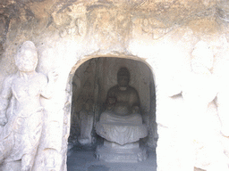 Cave with Buddha statue at the Longmen Grottoes