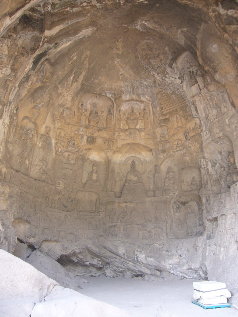 Cave with Buddha reliefs at the Longmen Grottoes