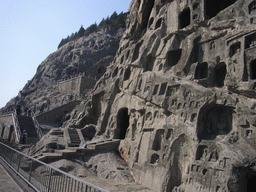 The west side of the Longmen Grottoes